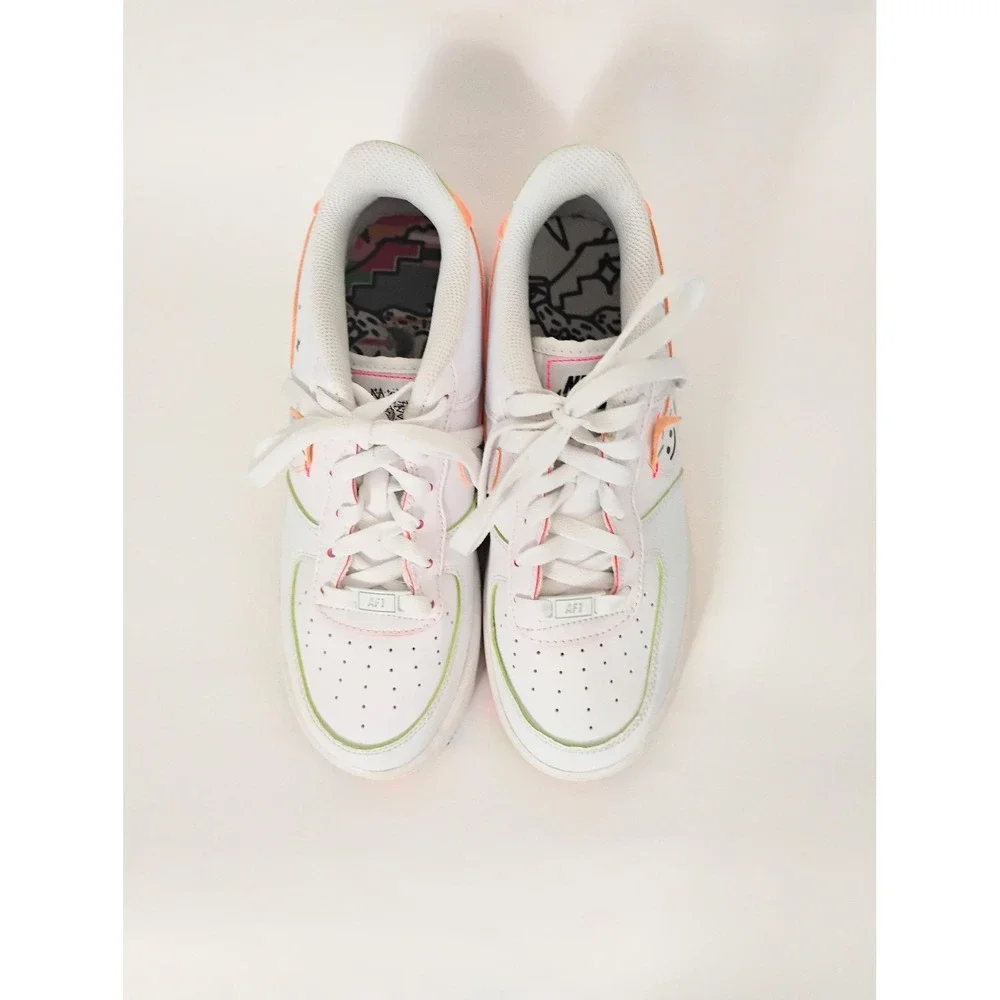 Nike Air Force 1 Low GS Doodle White Multi Color DV1366-111 Kids 7Y Womens 8.5